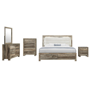 Callisie - Nightstand With Wireless Charging Top - Brown