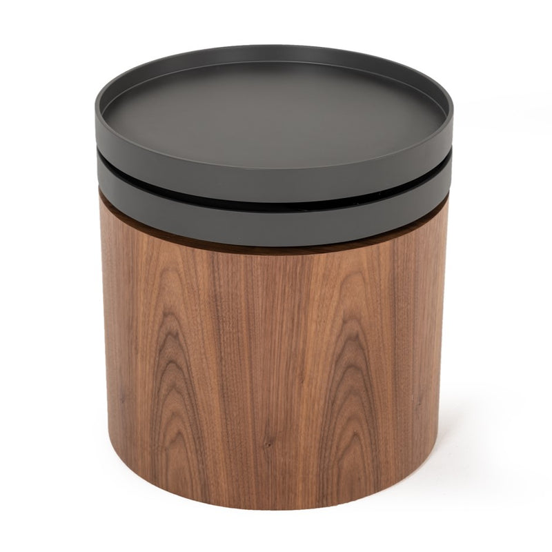 Bascom Modern Walnut End Table W/ Swivel Top — view 3