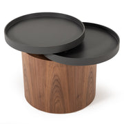 Bascom Modern Walnut End Table W/ Swivel Top — view 2
