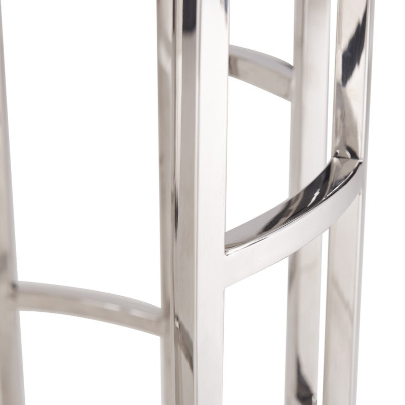 Silvan Modern Marble & Stainless Steel End Table — view 4