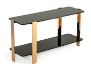 Leroy Modern Ebony & Rosegold Console Table — view 2