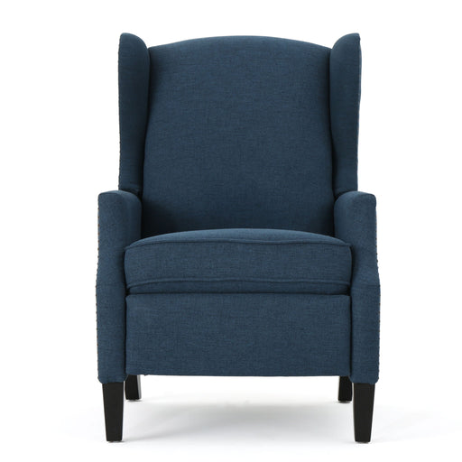 Westeros Wing Back Fabric Upholstered Recliner - R&R Furniture Gallery (Fountain Valley, CA)