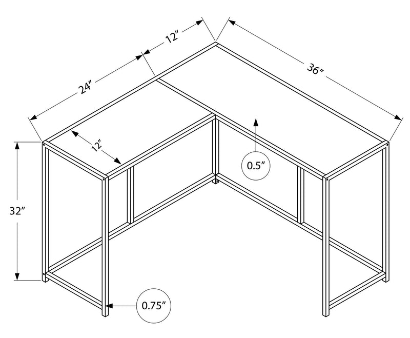Corner Accent Console Table For Entryway, Unique L-Shaped Design - R&R Furniture Gallery (Fountain Valley, CA)