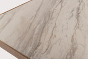 Marston Modern White Marble & Rosegold Dining Table — view 5