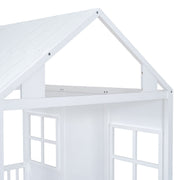 DreamHaus house-shaped twin size daybed with attached trundle bed, perfect for versatile bedroom or guest room use.