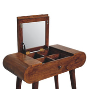 Mini Round Fold Vanity - Chestnut - R&R Furniture Gallery (Fountain Valley, CA)