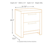 Derekson - Two Drawer Night Stand - Multi Gray - R&R Furniture Gallery (Fountain Valley, CA)