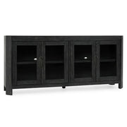 Macarthur - Reclaimed Oak 4 Door Cabinet - Aged Black - R&R Furniture Gallery (Fountain Valley, CA)
