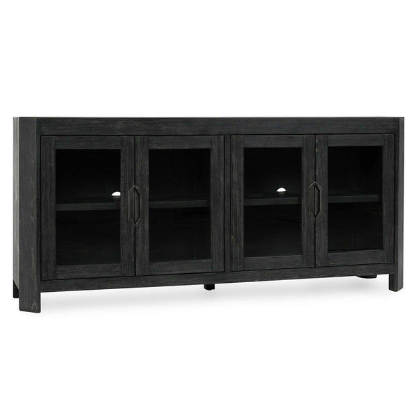 Macarthur - Reclaimed Oak 4 Door Cabinet - Aged Black