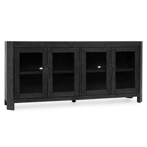 Macarthur - Reclaimed Oak 4 Door Cabinet - Aged Black - R&R Furniture Gallery (Fountain Valley, CA)