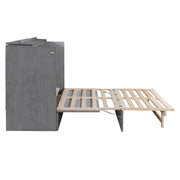 DreamHaus cabinet bed with large drawers, stylish design, featuring a sleek wooden frame and integrated storage drawers.