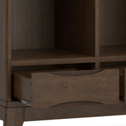 Harper - Low 6 Cube Storage With Drawers - Walnut Brown - R&R Furniture Gallery (Fountain Valley, CA)