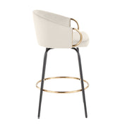Set of two Lumi Source Claire contemporary glam counter stools with sleek design and modern finishes.