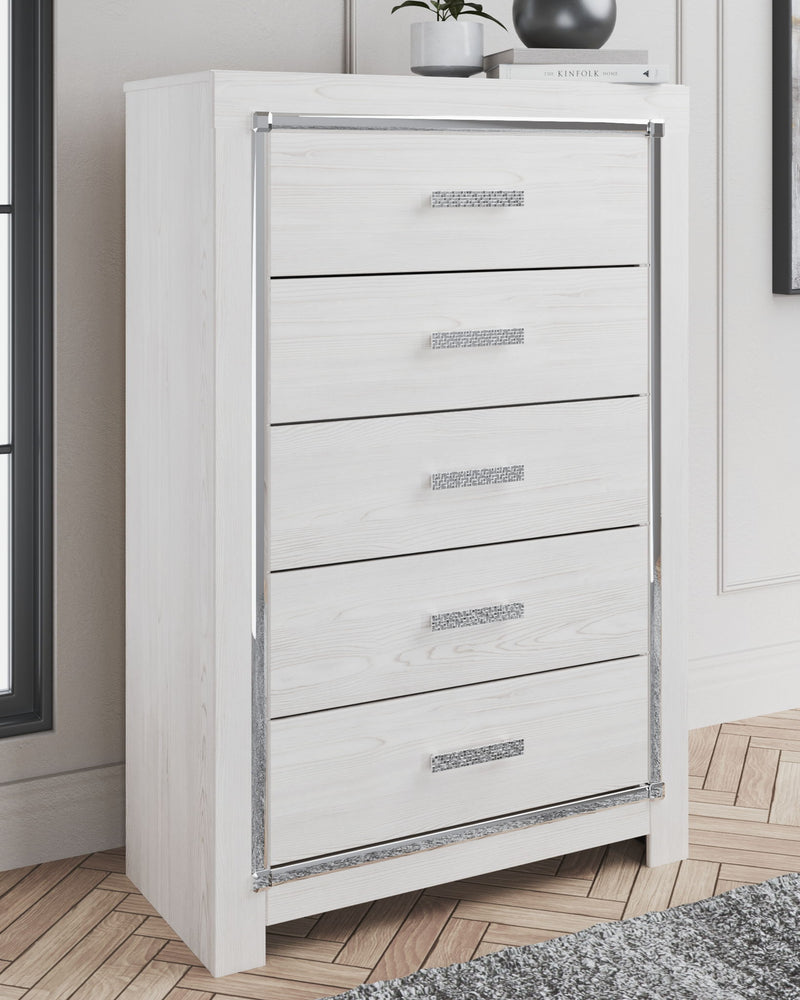 Altyra - Five Drawer Chest - White - R&R Furniture Gallery (Fountain Valley, CA)