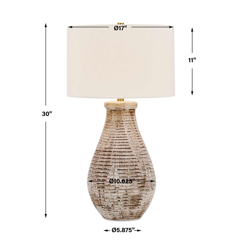 Dorothea - Textured Table Lamp - Brown / Gray