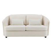 Mariko - Loveseat With 2 Pillows - Beige Linen - R&R Furniture Gallery (Fountain Valley, CA)