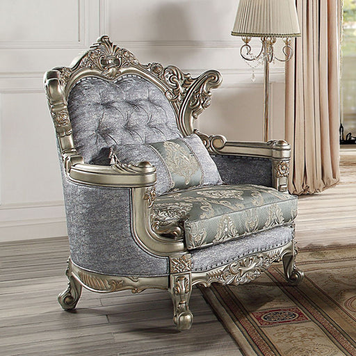 Miliani - Chair With Pillow - Fabric & Antique Bronze - R&R Furniture Gallery (Fountain Valley, CA)