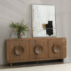 Vally - Wood 6 Door Buffet - Artisan Brown