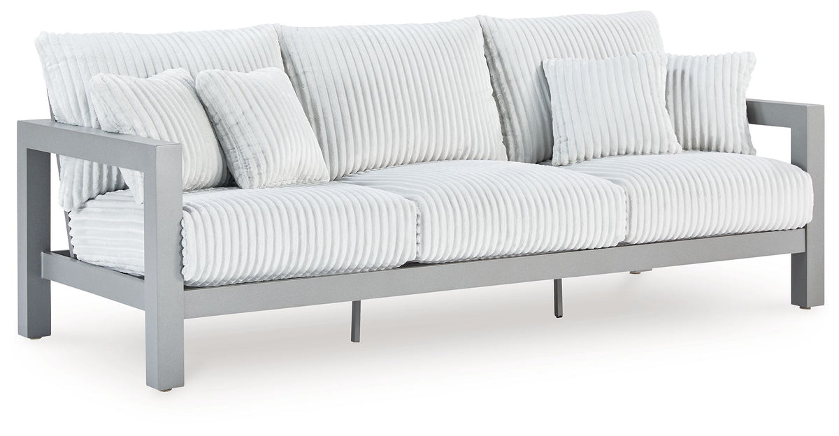 Hurley Park - Sofa With Cushion - Gray - R&R Furniture Gallery (Fountain Valley, CA)