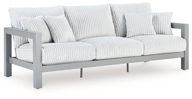 Hurley Park - Sofa With Cushion - Gray - R&R Furniture Gallery (Fountain Valley, CA)