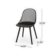 Set of two Noble House Lily Chairs with wooden legs and upholstered seats, modern design for dining or living spaces.