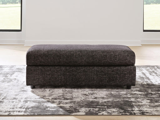 Signature Design by Ashley Lentiz oversized accent ottoman in Onyx with plush fabric and modern design for living room decor.