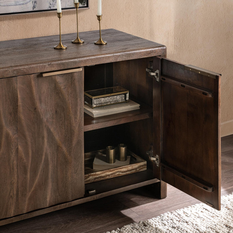 Braxton - 4 Door Cabinet - Tundra Brown - R&R Furniture Gallery (Fountain Valley, CA)
