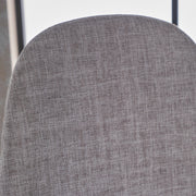Modern Minimalist Fabric Dining Chair With Iron Legs - R&R Furniture Gallery (Fountain Valley, CA)