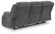 Observation - Reclining Power Sofa With Drop Down Table - Steel - R&R Furniture Gallery (Fountain Valley, CA)