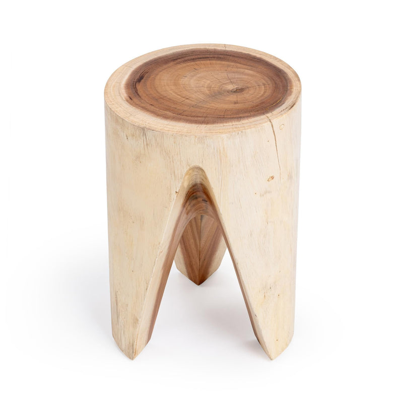 Classic Home Vela accent table with a sleek design, featuring a round top and modern style for living room decor.