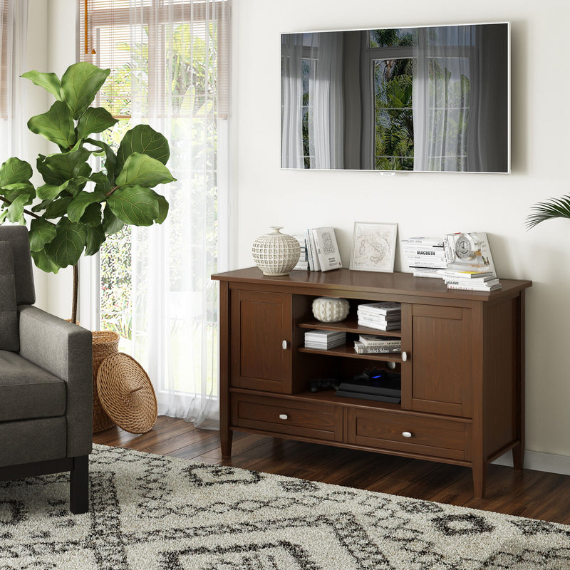 Warm Shaker - Transitional Style TV Media Stand - R&R Furniture Gallery (Fountain Valley, CA)