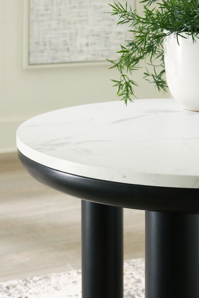 Xandrum - Occasional Table Set (Set of 3) - Black / White - R&R Furniture Gallery (Fountain Valley, CA)