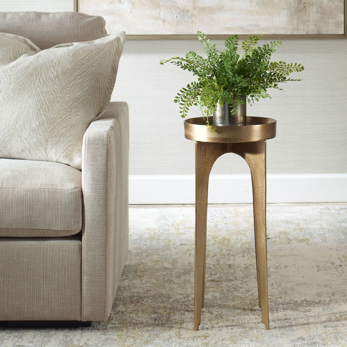 24.3" Accent Table - Gold