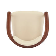 Dining Room Chairs, Ideal For Home & Kitchen (Set of 2) - Beige / Dark Walnut - R&R Furniture Gallery (Fountain Valley, CA)
