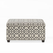 Richmond - Storage Ottoman With Unique Pattern And Ample Storage - Gray - R&R Furniture Gallery (Fountain Valley, CA)