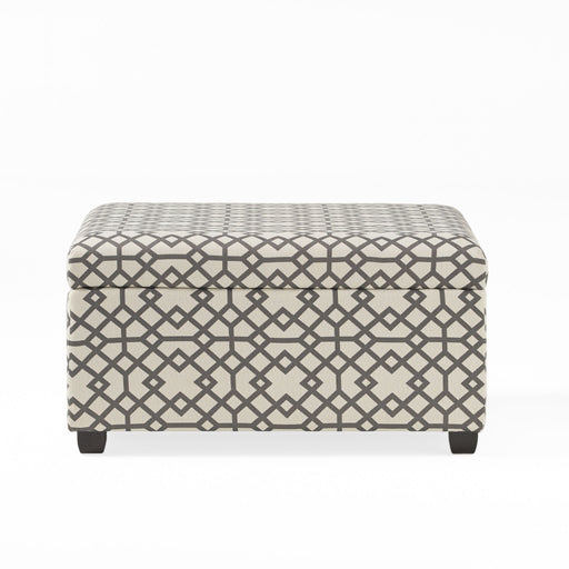 Richmond - Storage Ottoman With Unique Pattern And Ample Storage - Gray - R&R Furniture Gallery (Fountain Valley, CA)