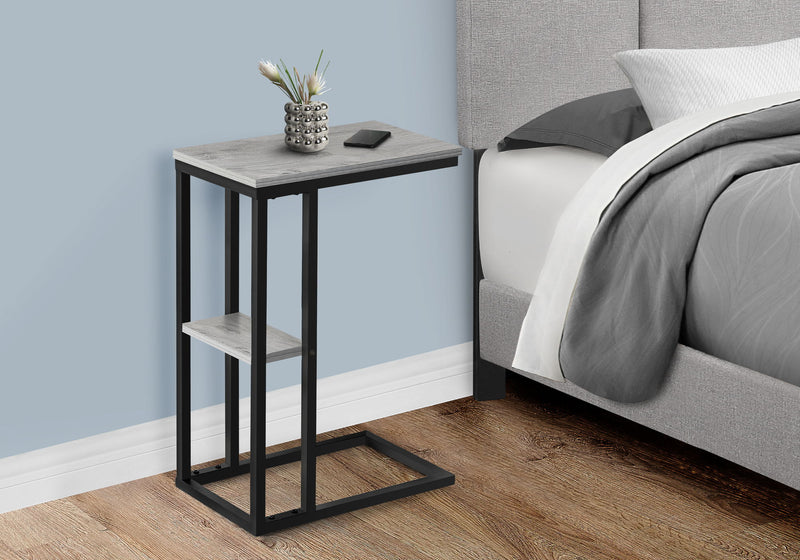 Accent Table, C - Shaped, Marble Look Contemporary & Modern Convenient Design - R&R Furniture Gallery (Fountain Valley, CA)