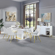 Gaines - Side Chair (Set of 2) - White Synthetic Leather - R&R Furniture Gallery (Fountain Valley, CA)
