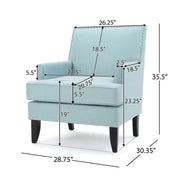 Serenada - Upholstered Fabric Club Chair With Nailhead Trim And Tapered Birch Legs - R&R Furniture Gallery (Fountain Valley, CA)