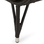 Noble House outdoor wicker standing basket chair with cushion, accent chair for patio or garden seating.