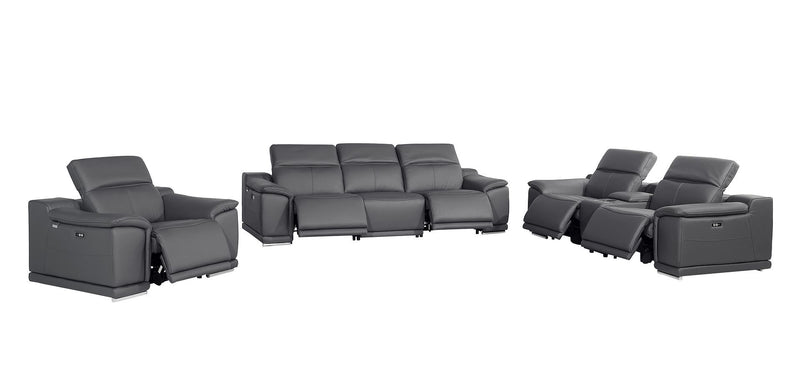 9762 - 7-Piece Modular Power Reclining Sofa, Loveseat And Chair Set With 5 Power Recliners In