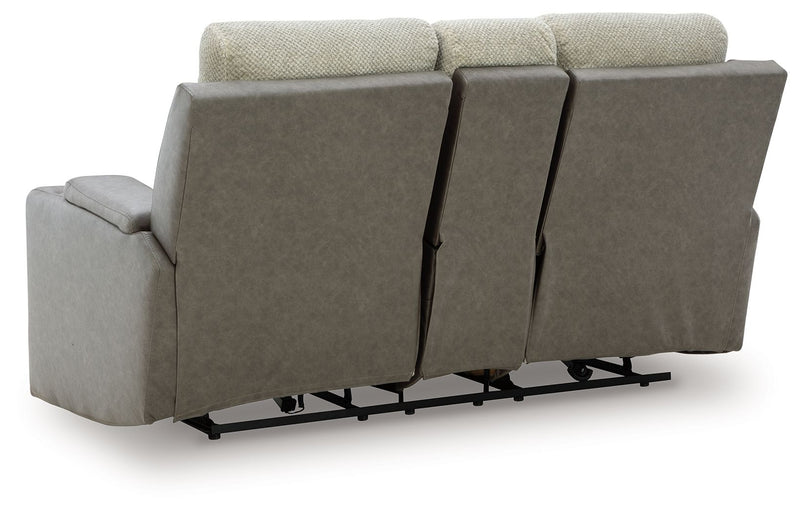 WhipLash - Power Reclining Loveseat With Console / Adj Headrest - Sisal - R&R Furniture Gallery (Fountain Valley, CA)