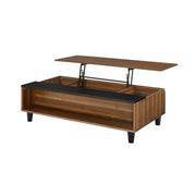 Avala - Coffee Table With Lift Top - Walnut & Black - R&R Furniture Gallery (Fountain Valley, CA)
