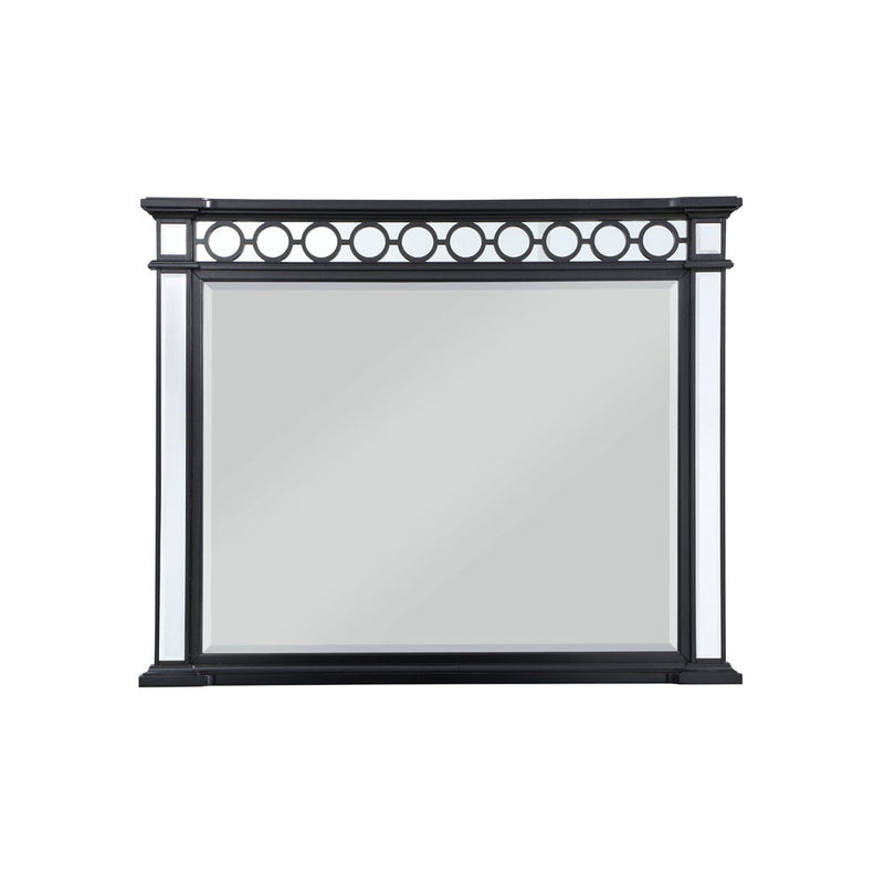 Varian II - Mirror - Mirrored, Black & Sliver - R&R Furniture Gallery (Fountain Valley, CA)