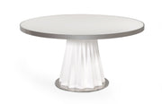 Cabaret Modern White Round Dining Table — view 5
