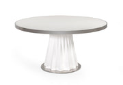 Cabaret Modern White Round Dining Table — view 4