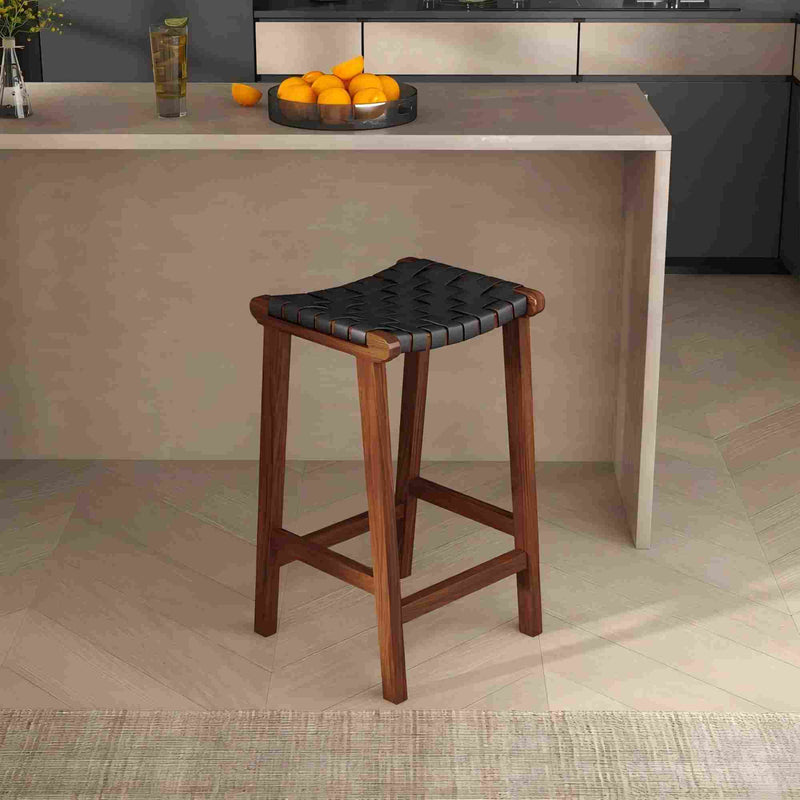 James - Modern Genuine Bar Stool - R&R Furniture Gallery (Fountain Valley, CA)