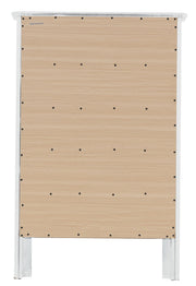 Glory Furniture Primo accent chest with a sleek wooden finish and metal hardware, ideal for storage and decorative use.