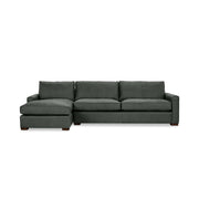 Classic Home Coburn chaise sofa, stationary sectional with plush cushions and modern design, perfect for living room comfort.