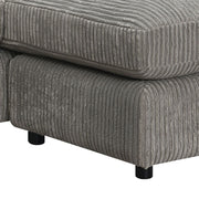 Tavia - Reversible Sectional Sofa With 6 Pillows - Gray Corduroy - R&R Furniture Gallery (Fountain Valley, CA)